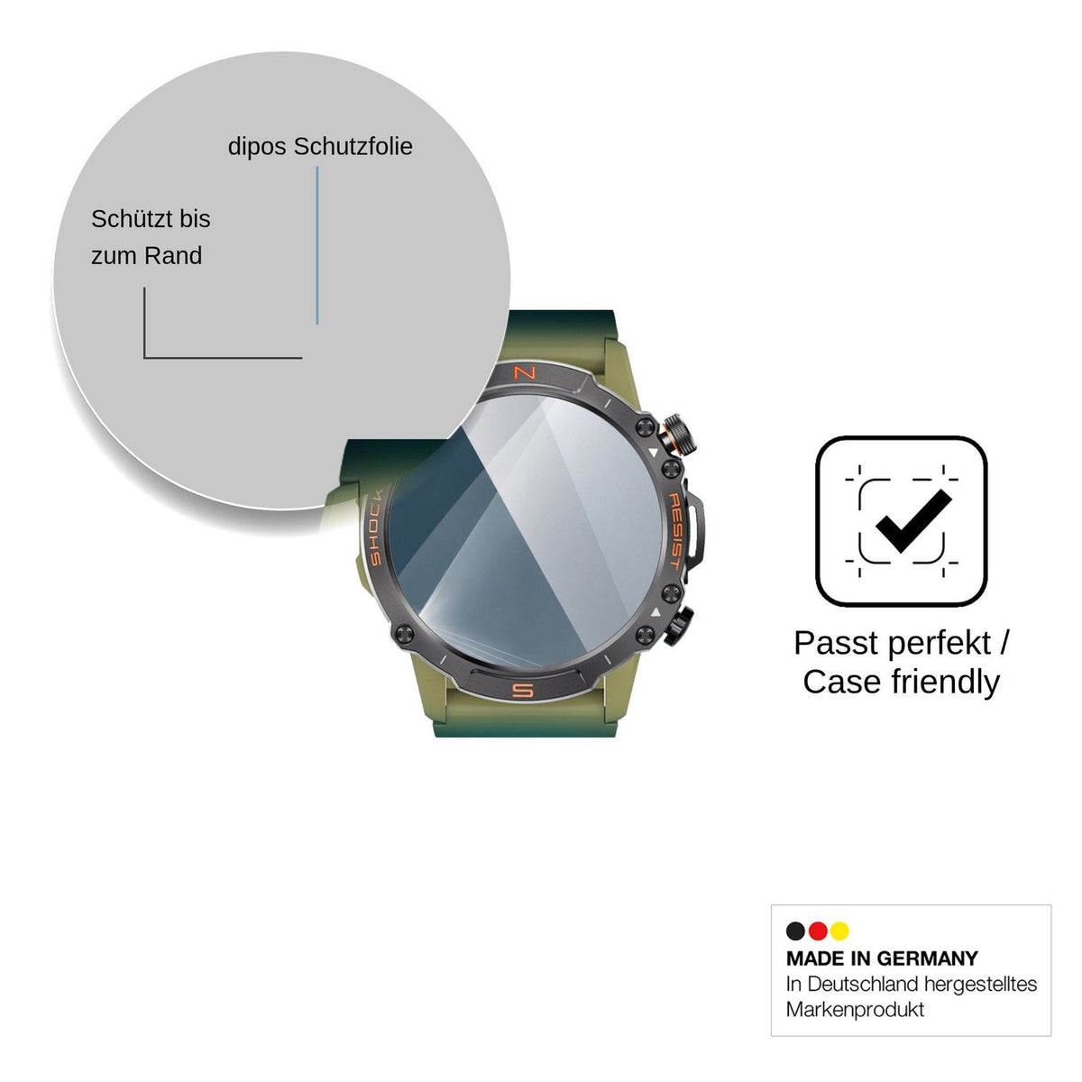 2x Screen Protector for WalkerFit Motion 6 Flexible Glass 9H dipos