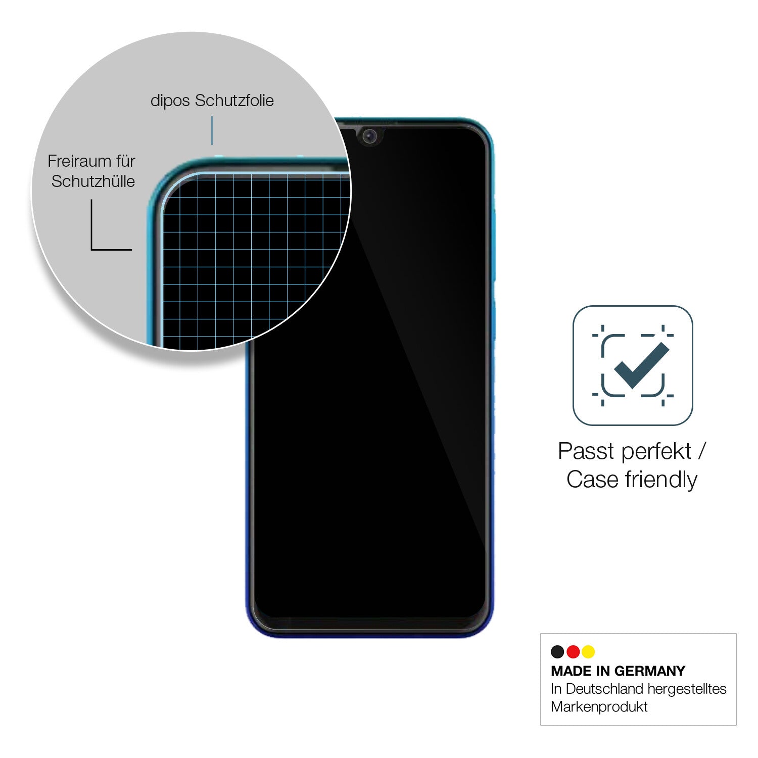 Besonders flexibler Displayschutz mit Anti-Shock-Schicht im Materialmix