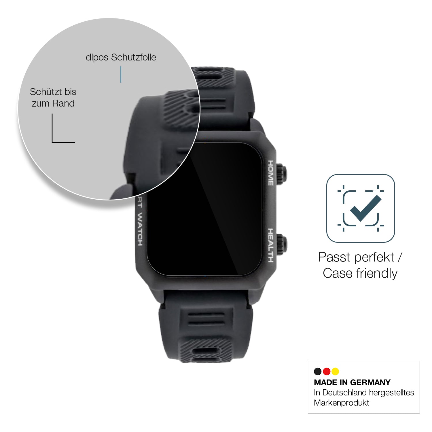 Besonders flexibler Displayschutz mit Anti-Shock-Schicht im Materialmix