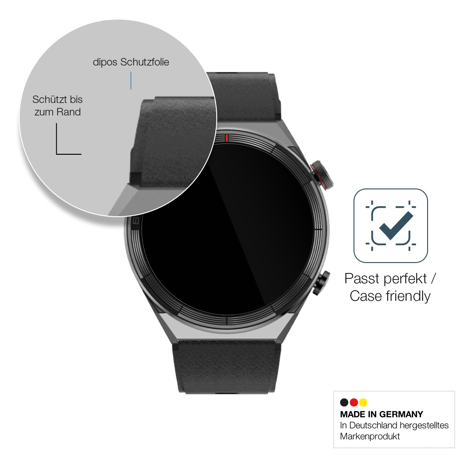 Besonders flexibler Displayschutz mit Anti-Shock-Schicht im Materialmix