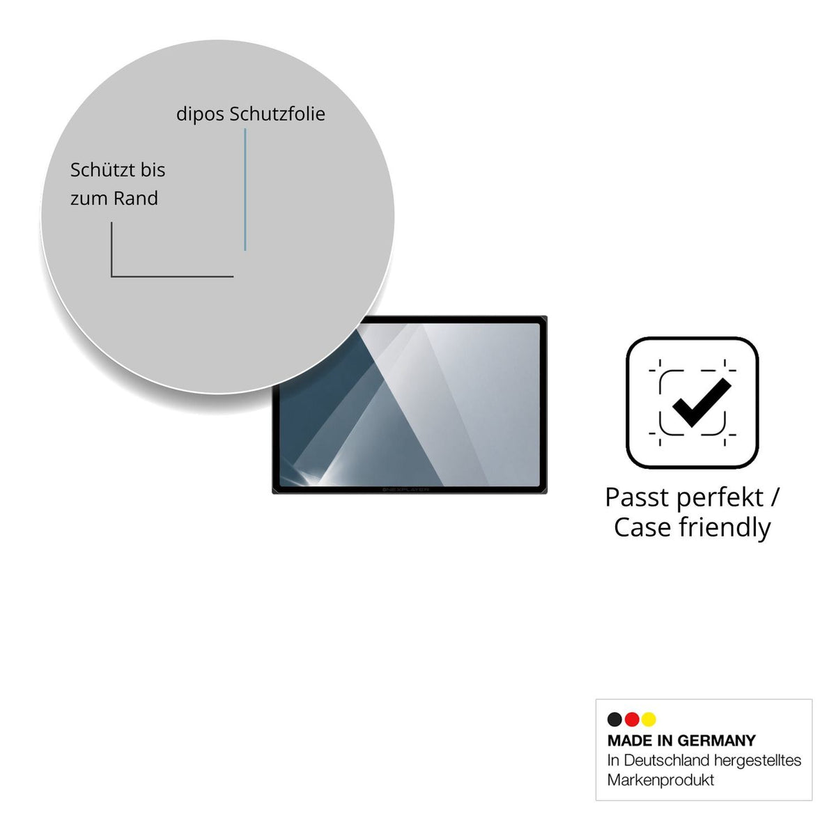 Besonders flexibler Displayschutz mit Anti-Shock-Schicht im Materialmix