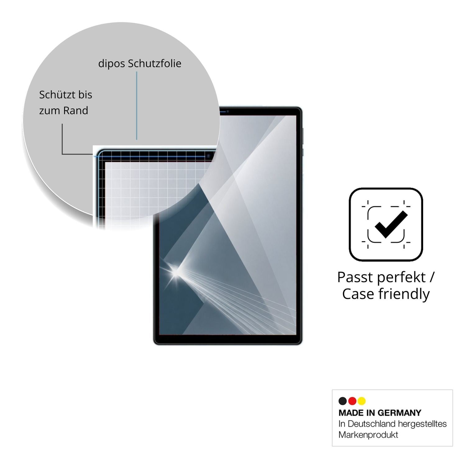 Besonders flexibler Displayschutz mit Anti-Shock-Schicht im Materialmix
