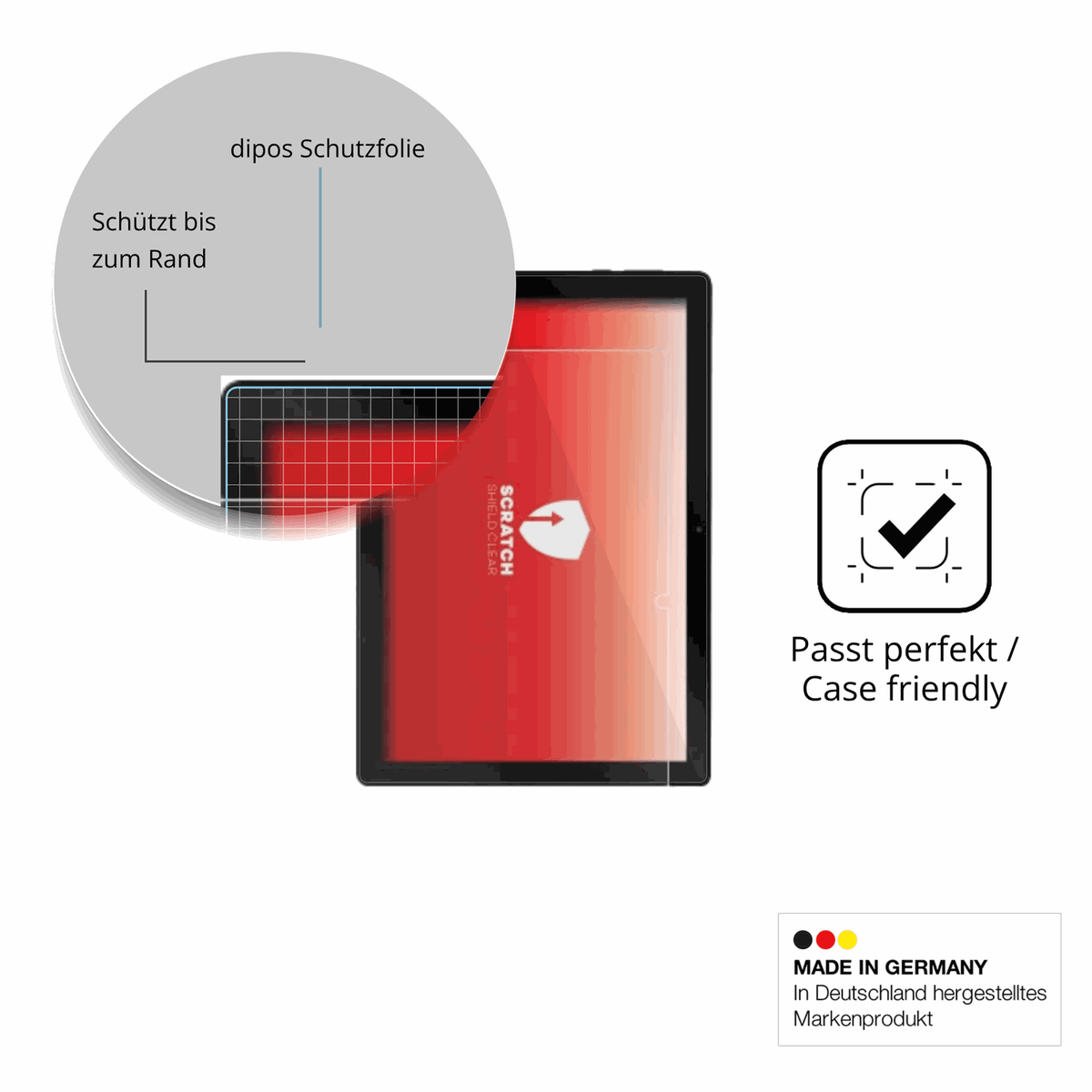 Besonders flexibler Displayschutz mit Anti-Shock-Schicht im Materialmix