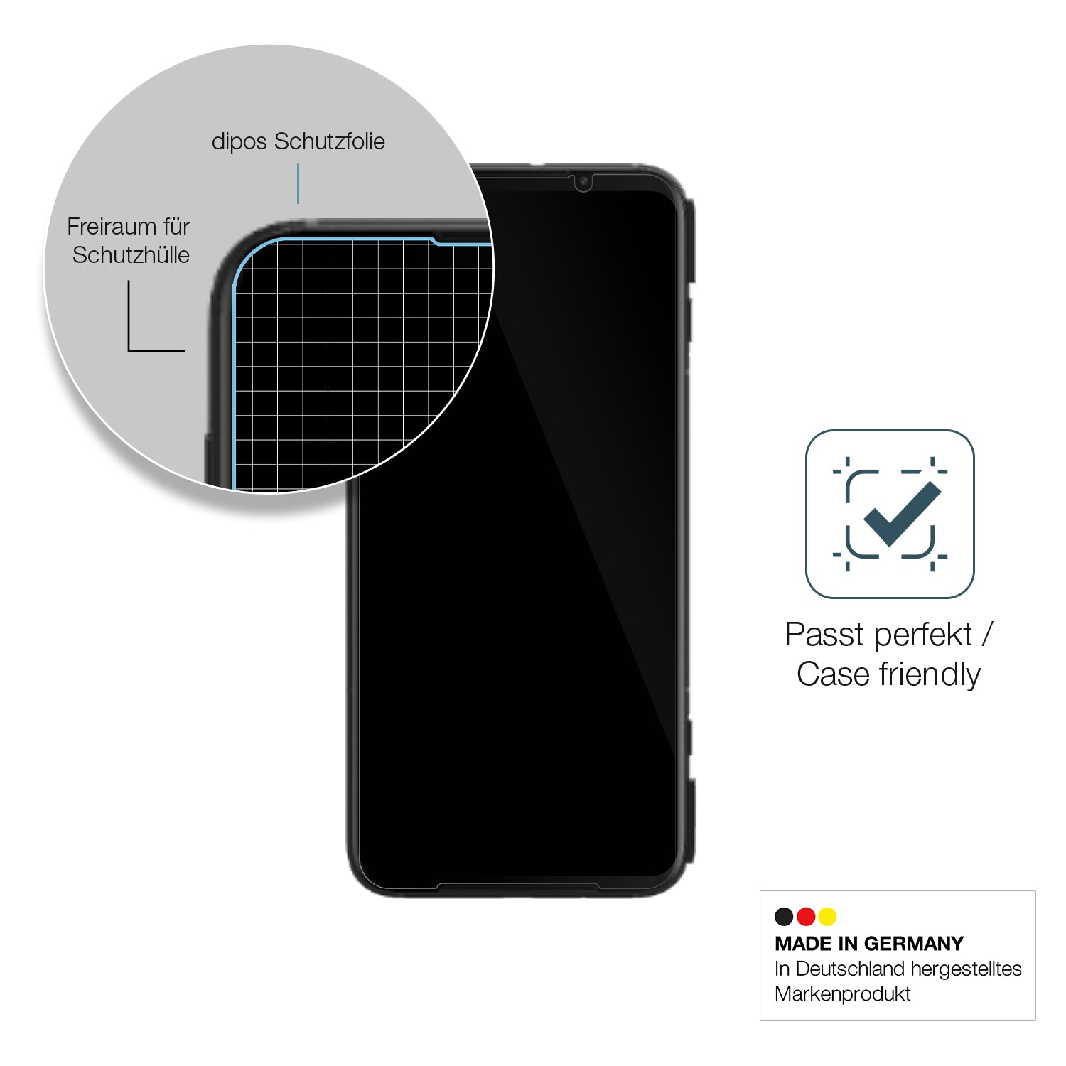 Besonders flexibler Displayschutz mit Anti-Shock-Schicht im Materialmix