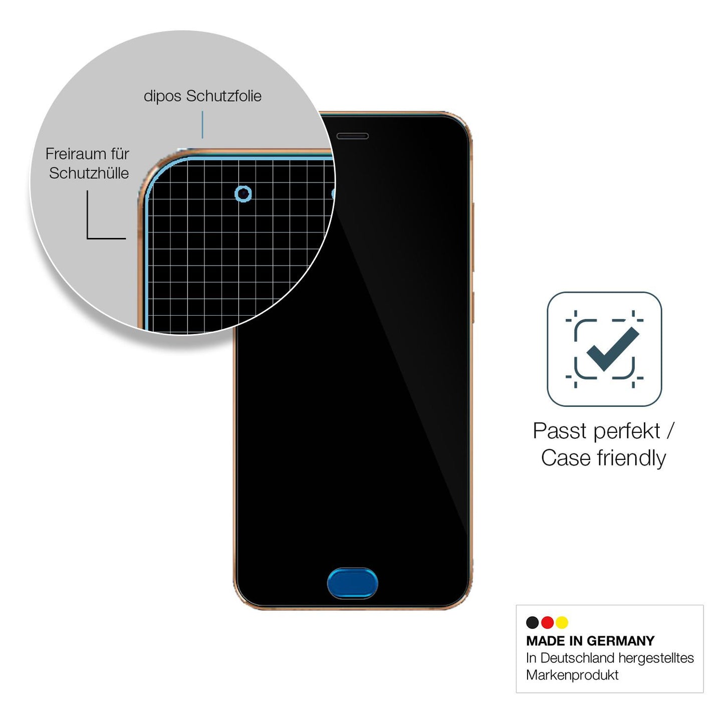 Besonders flexibler Displayschutz mit Anti-Shock-Schicht im Materialmix
