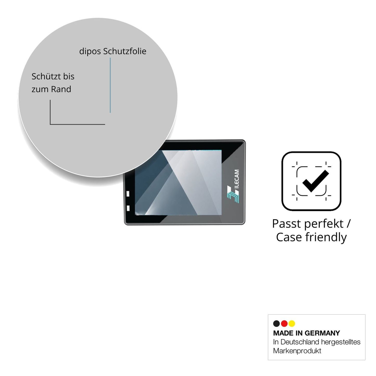 Besonders flexibler Displayschutz mit Anti-Shock-Schicht im Materialmix