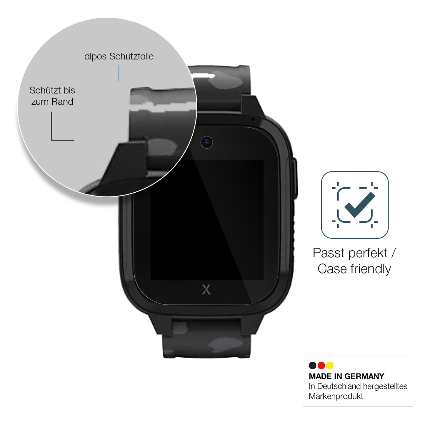 Besonders flexibler Displayschutz mit Anti-Shock-Schicht im Materialmix