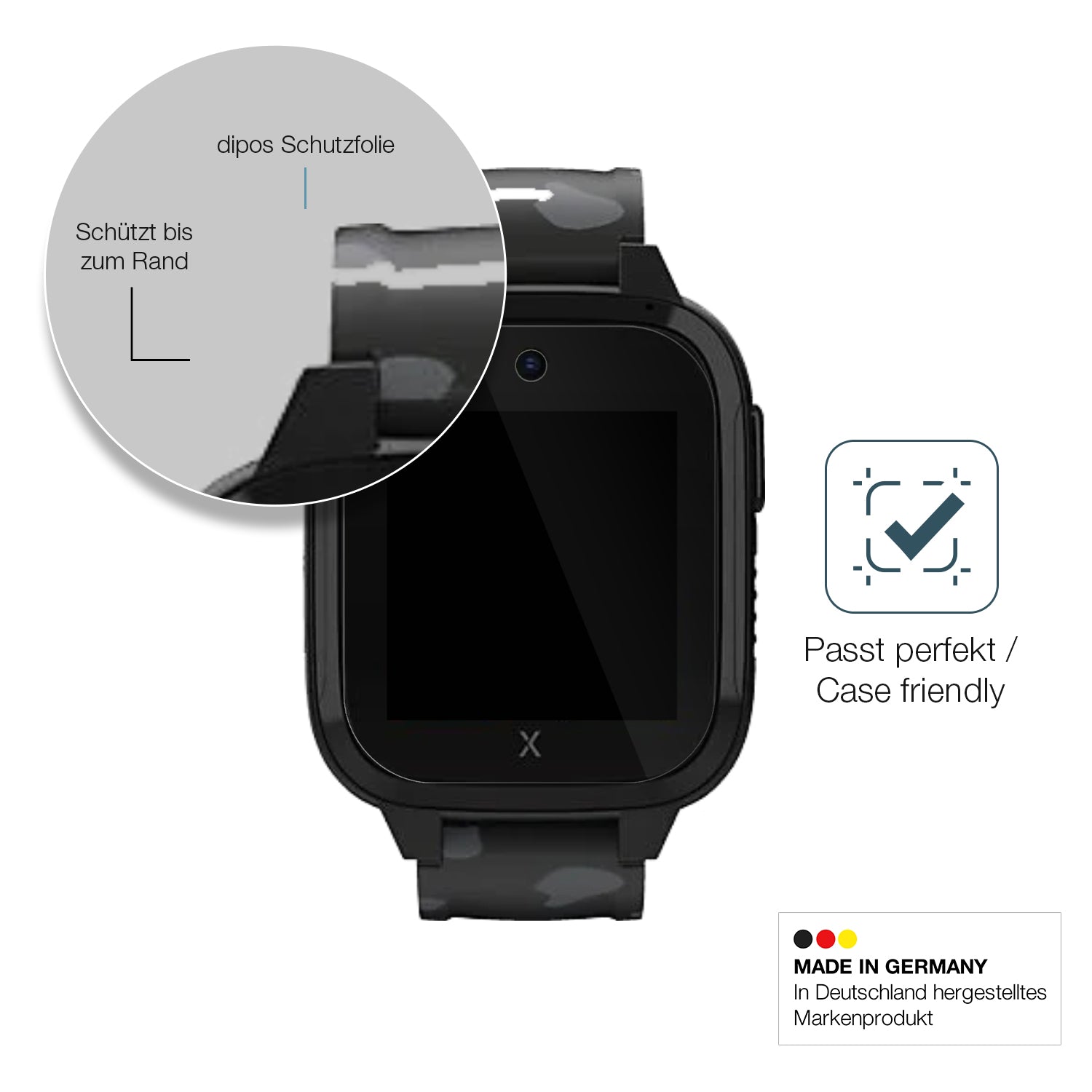 Besonders flexibler Displayschutz mit Anti-Shock-Schicht im Materialmix