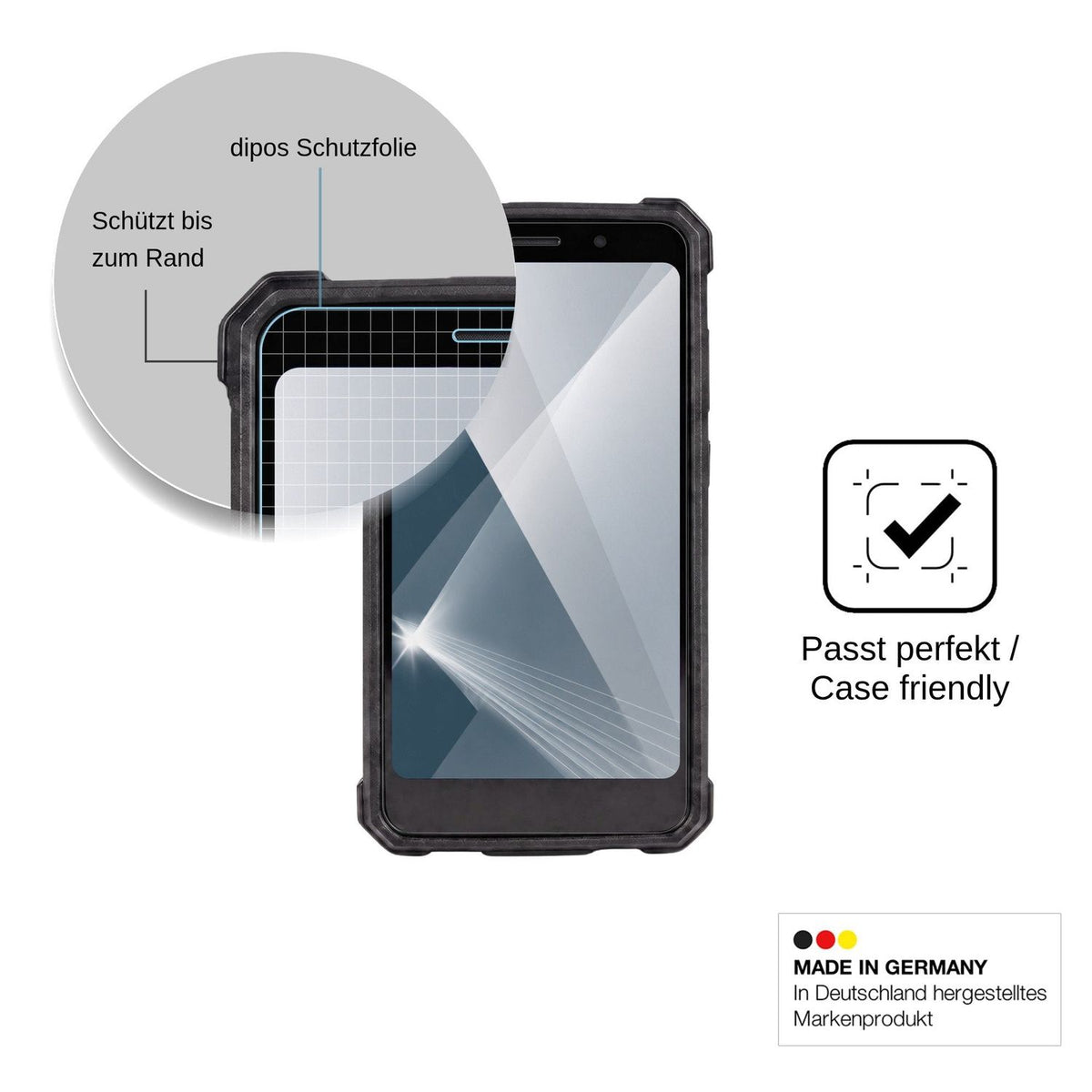 2x Screen Protector for yacdelo Rock V1 Flexible Glass 9H dipos
