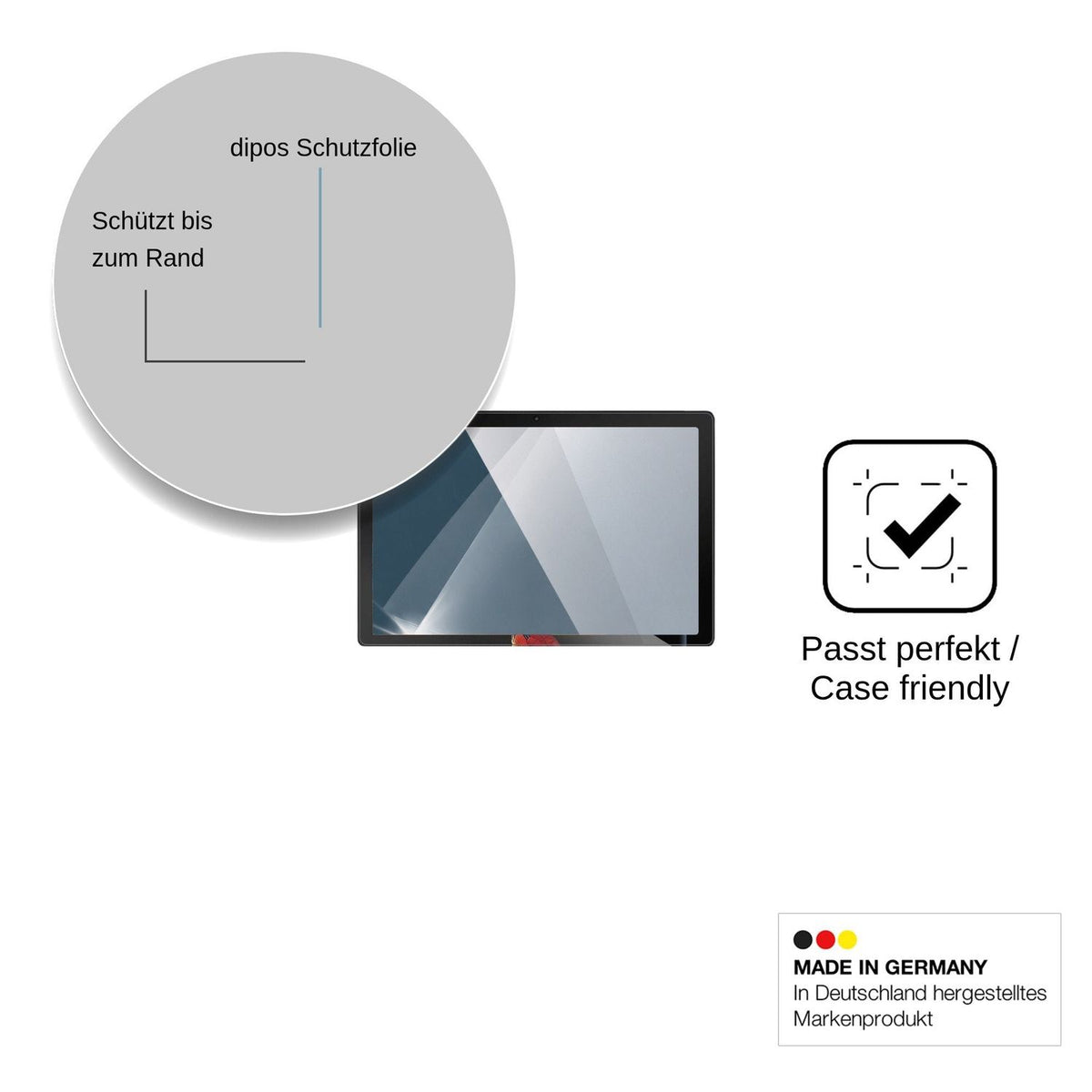 2x Screen Protector for Yicty Android 14 Tablet 10,1 Inch Flexible Glass 9H dipos