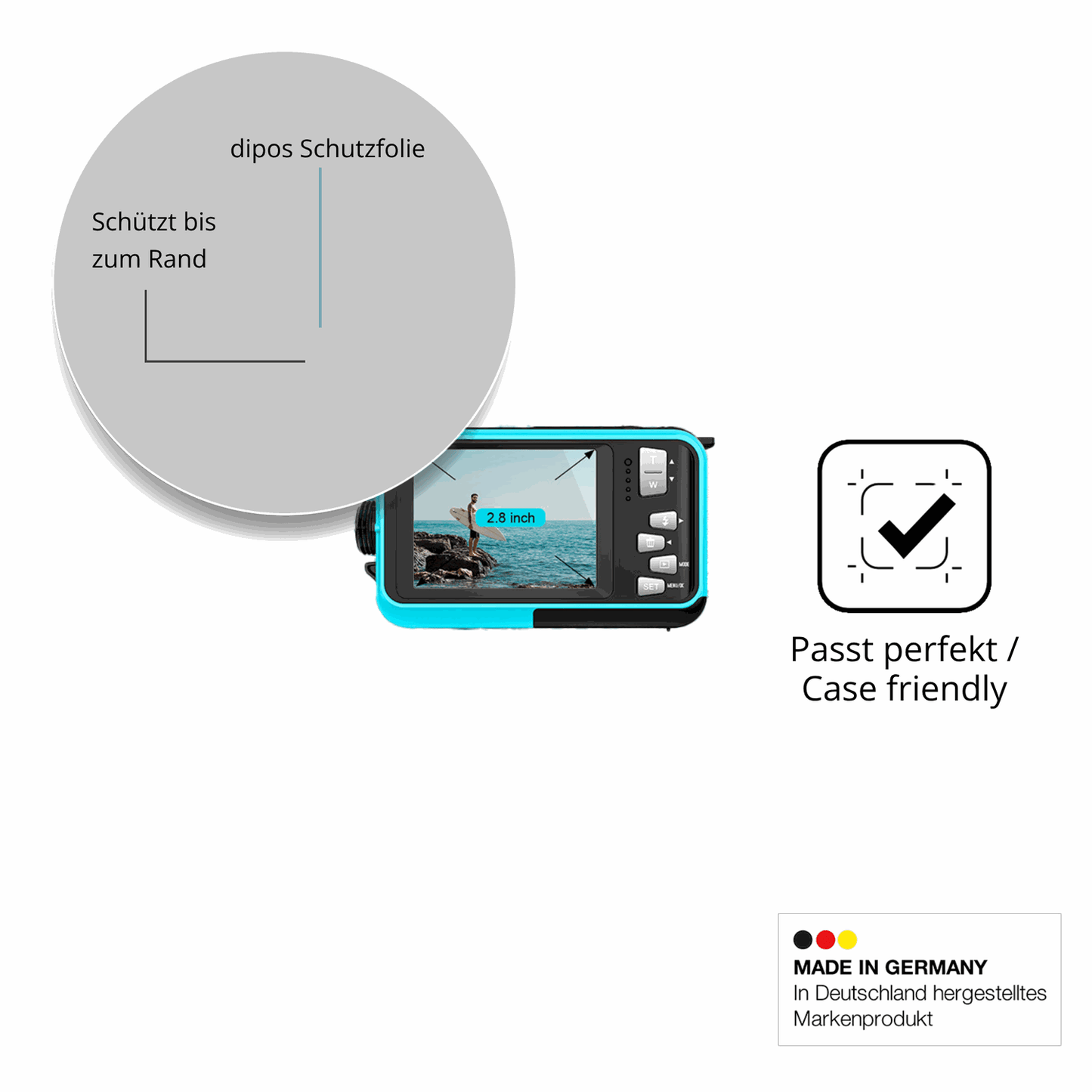 Besonders flexibler Displayschutz mit Anti-Shock-Schicht im Materialmix