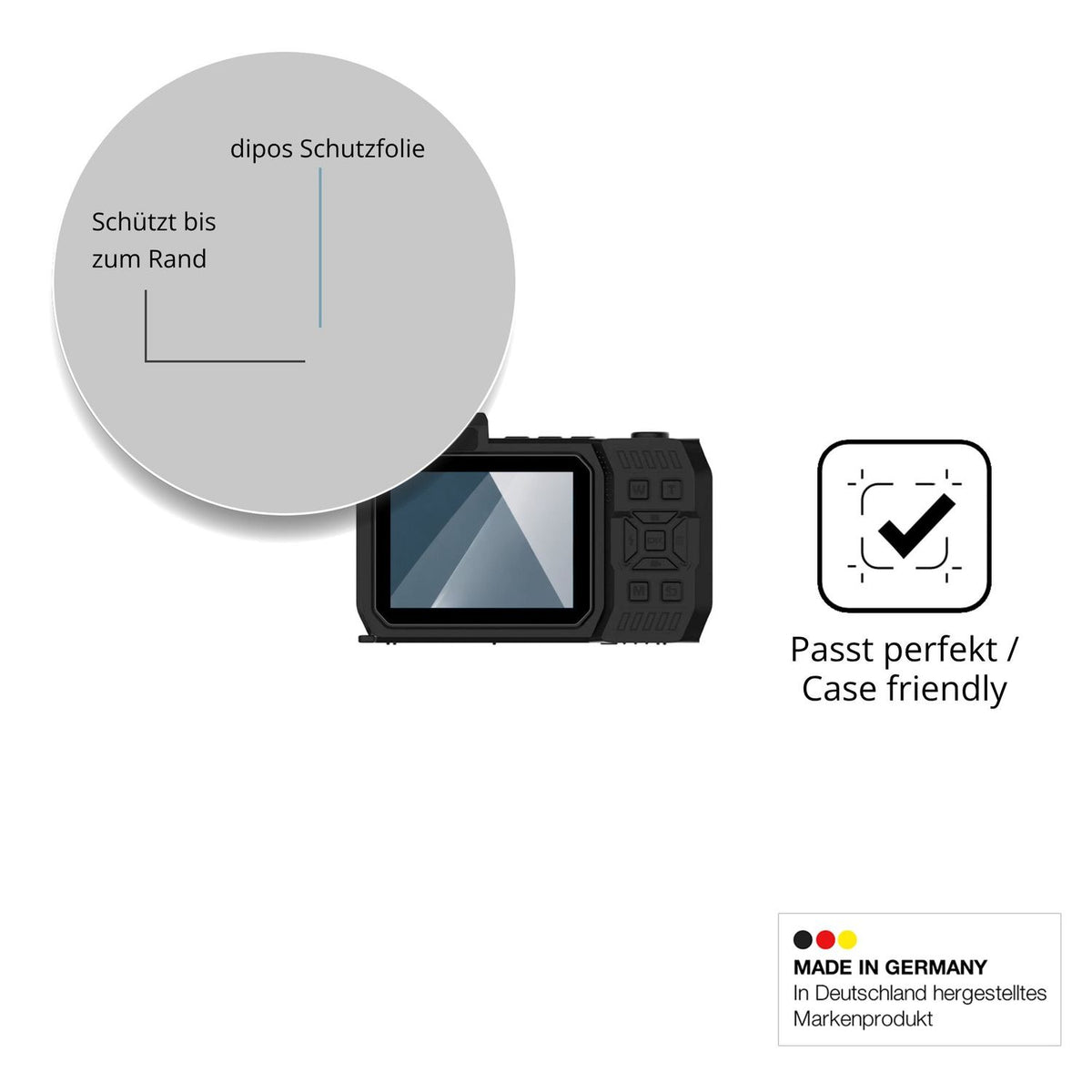 Besonders flexibler Displayschutz mit Anti-Shock-Schicht im Materialmix