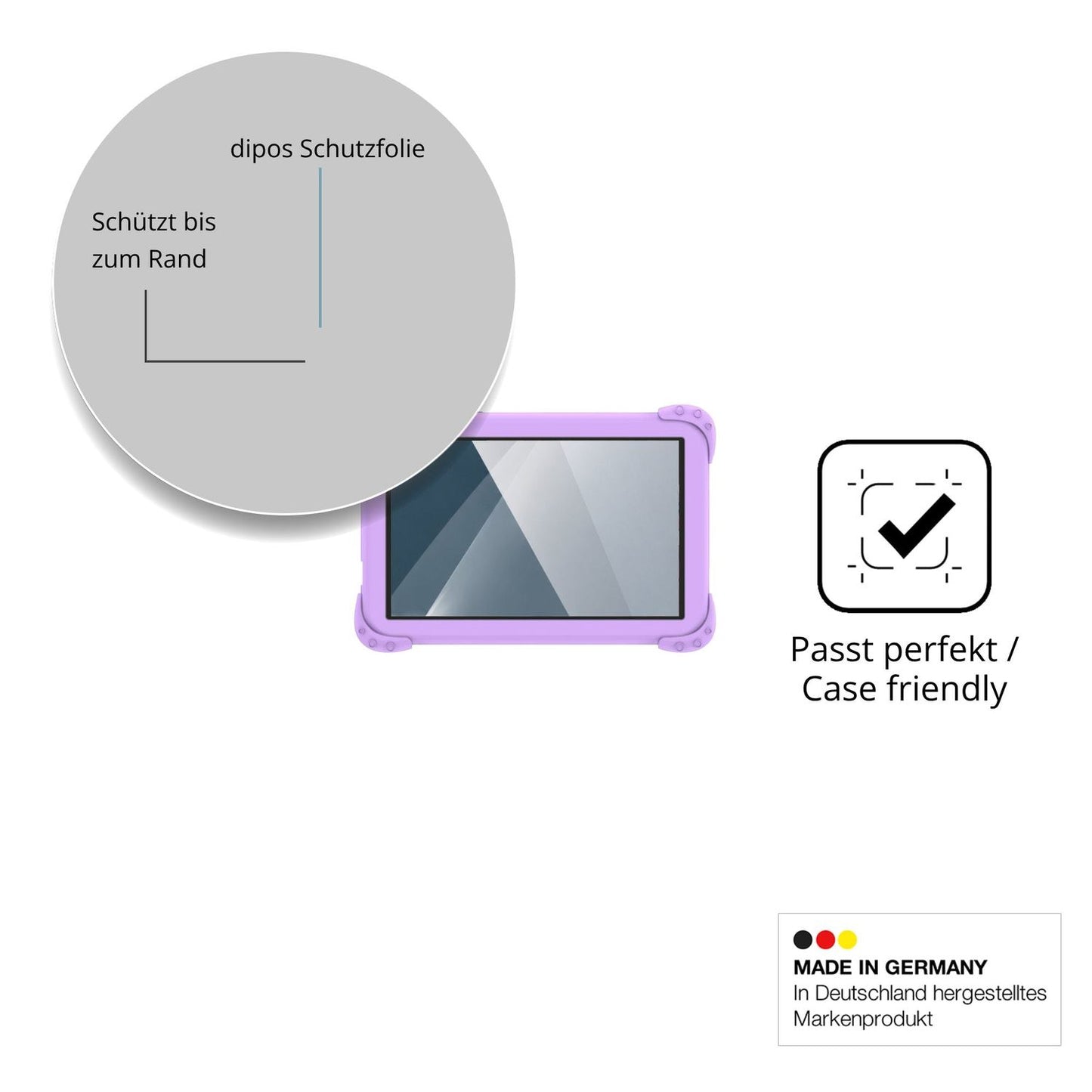 Besonders flexibler Displayschutz mit Anti-Shock-Schicht im Materialmix