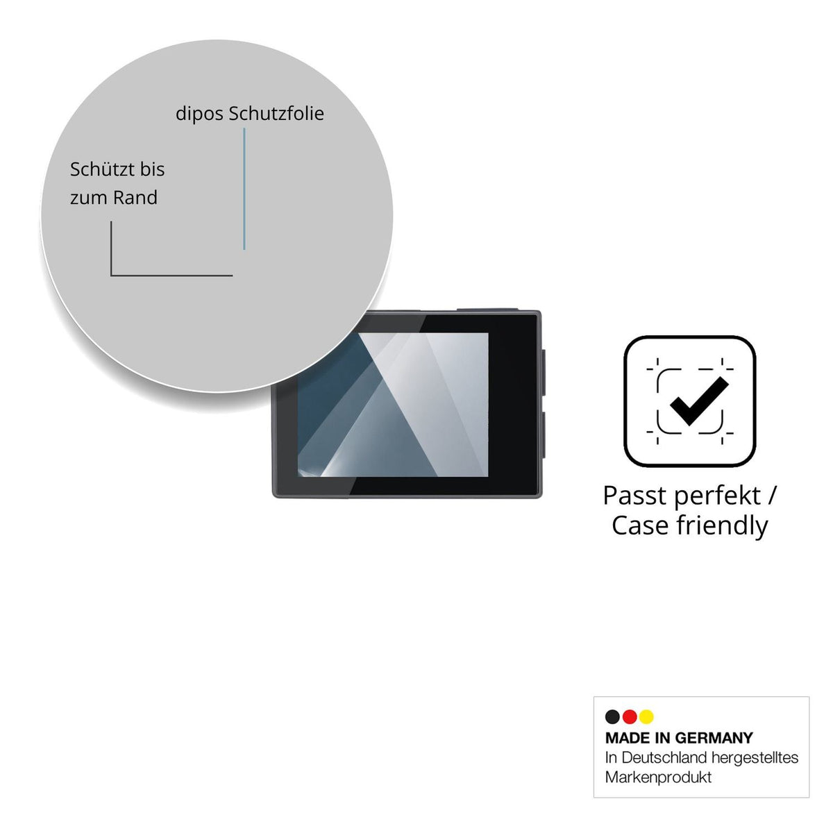 Besonders flexibler Displayschutz mit Anti-Shock-Schicht im Materialmix