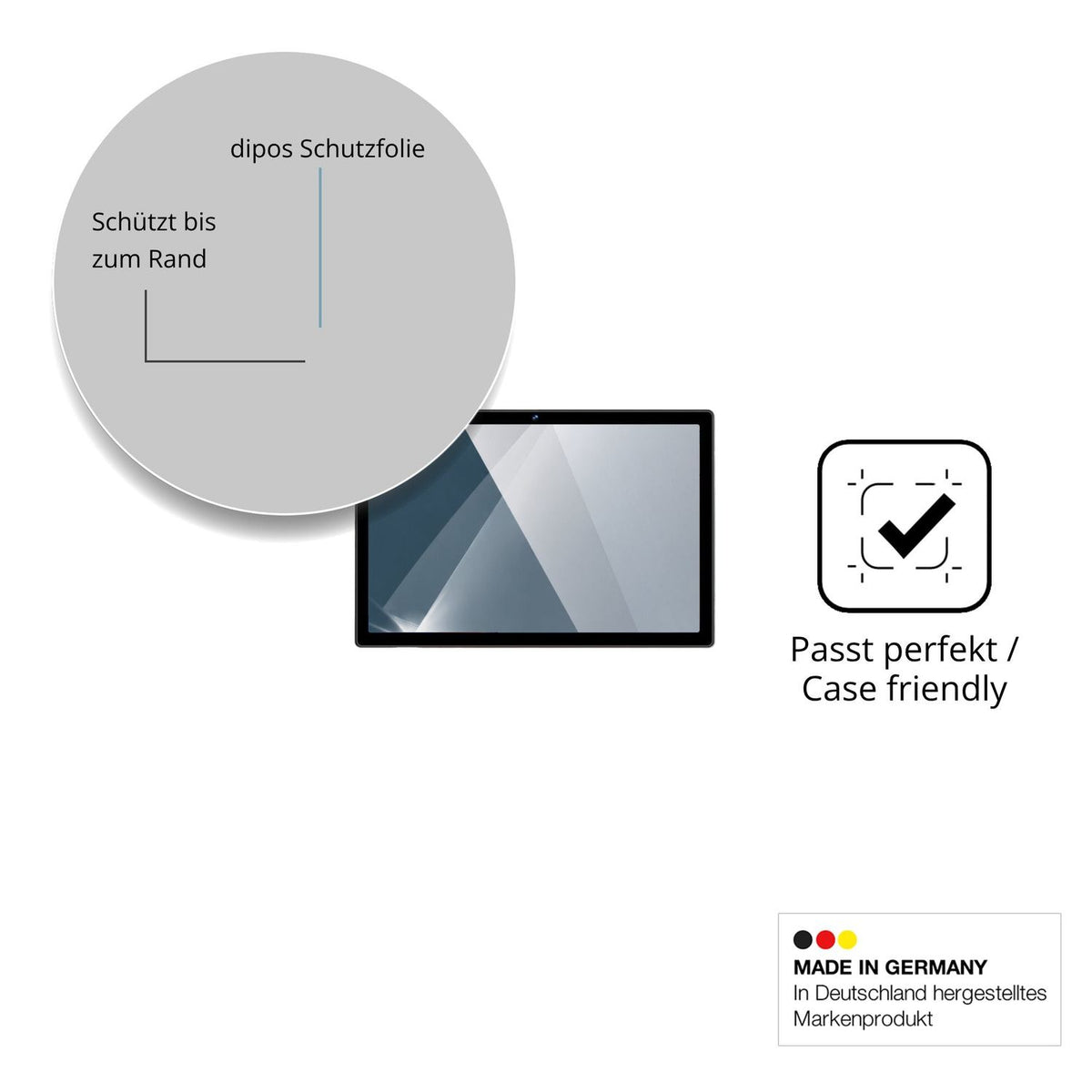 Besonders flexibler Displayschutz mit Anti-Shock-Schicht im Materialmix