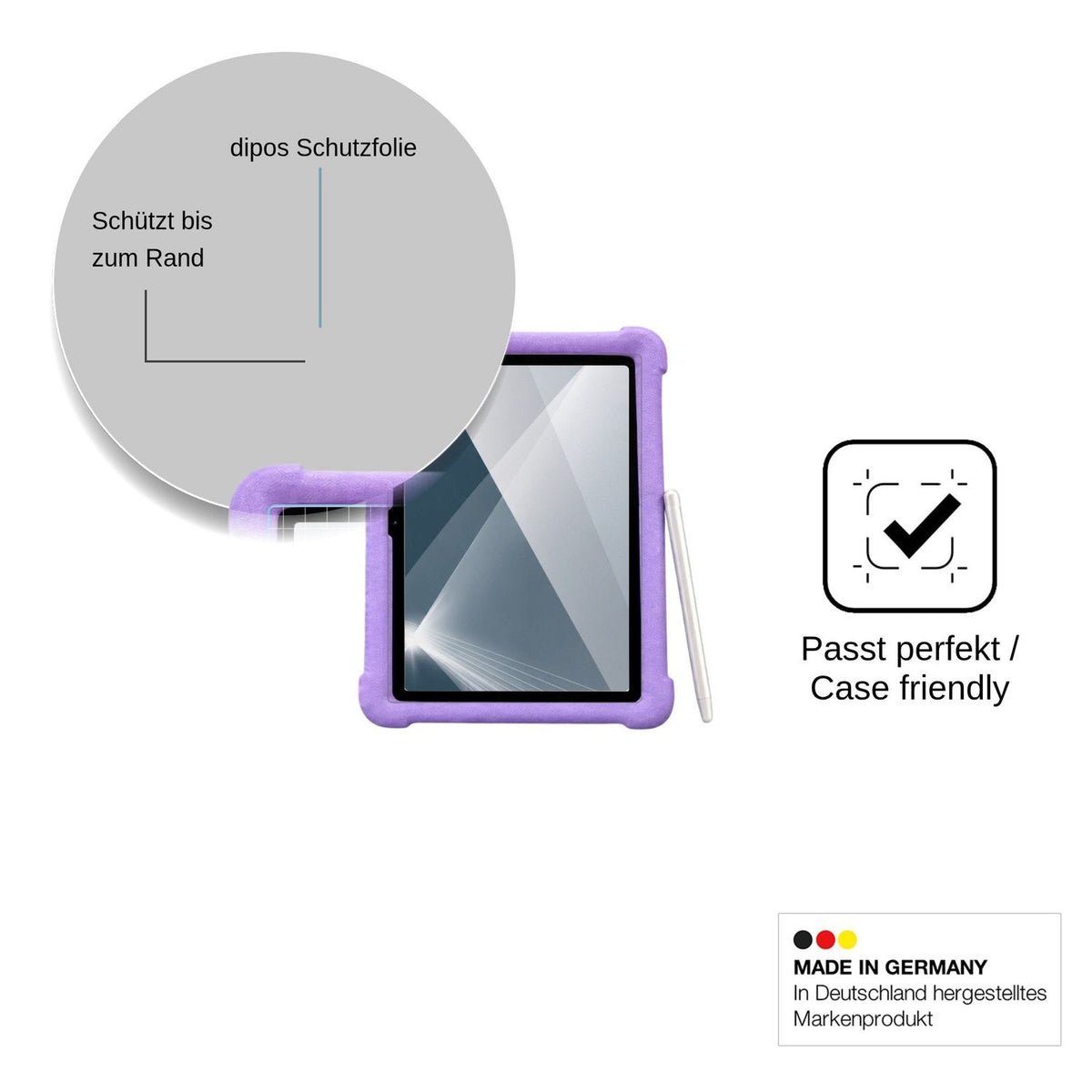 2x Screen Protector for ZONKO Kinder Tablet 10 Flexible Glass 9H dipos