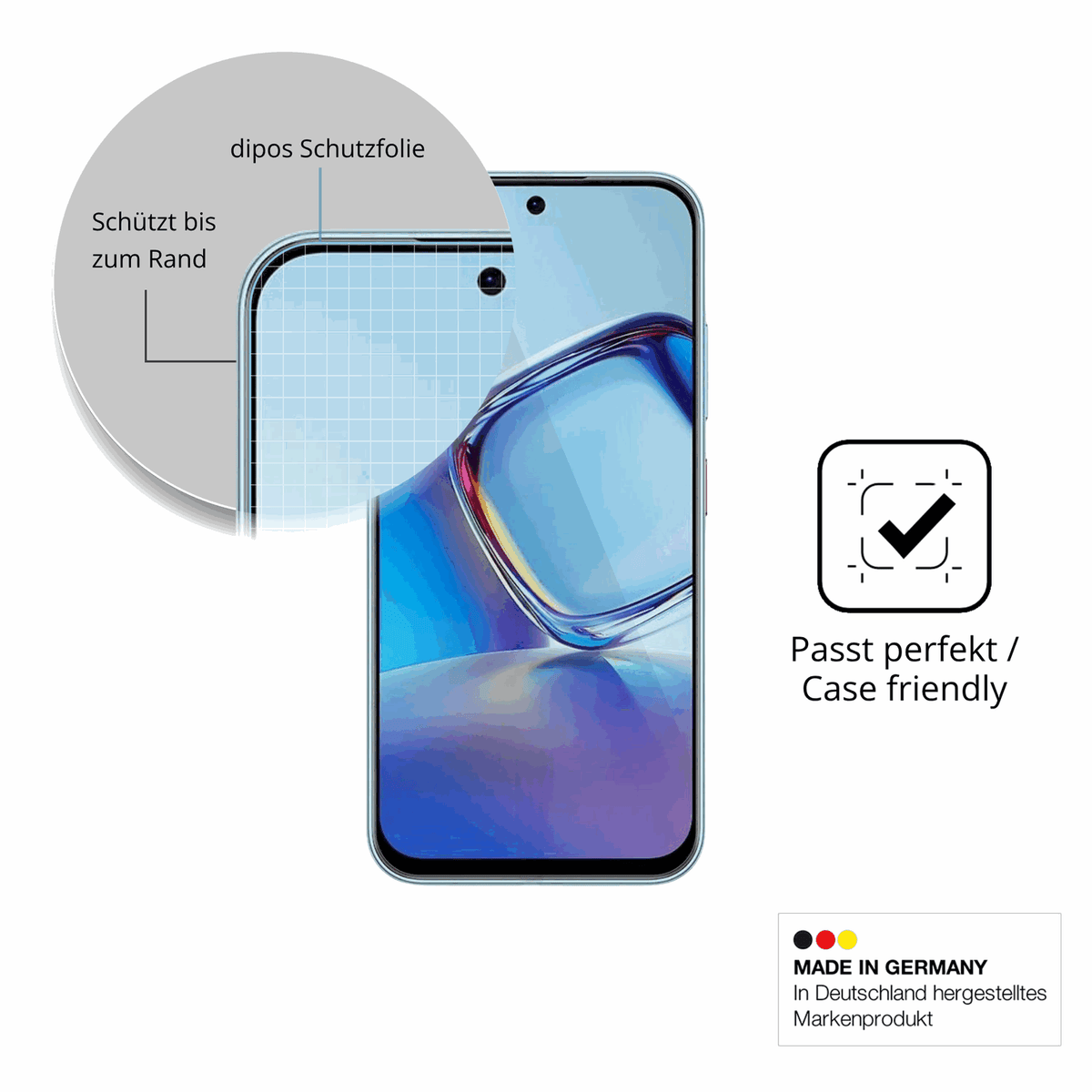 Besonders flexibler Displayschutz mit Anti-Shock-Schicht im Materialmix