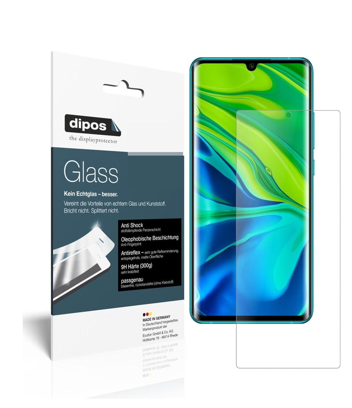 Screen Protector for I Xiaomi Mi Note 10 I matte I Flexible Glass 9H dipos
