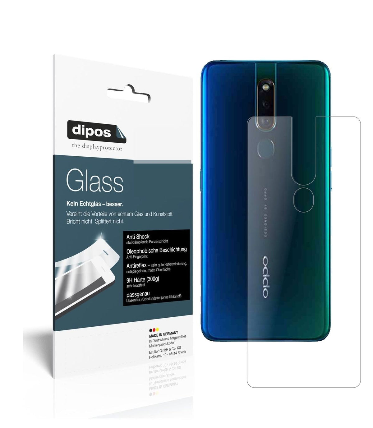 Screen Protector for I Oppo F11 Pro back I matte I Flexible Glass 9H dipos