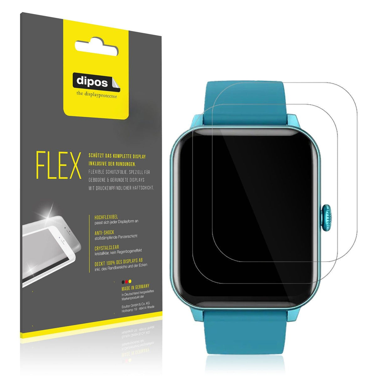 2x Screen Protector for Fireboltt Ninja Calling Protective Film covers 100%