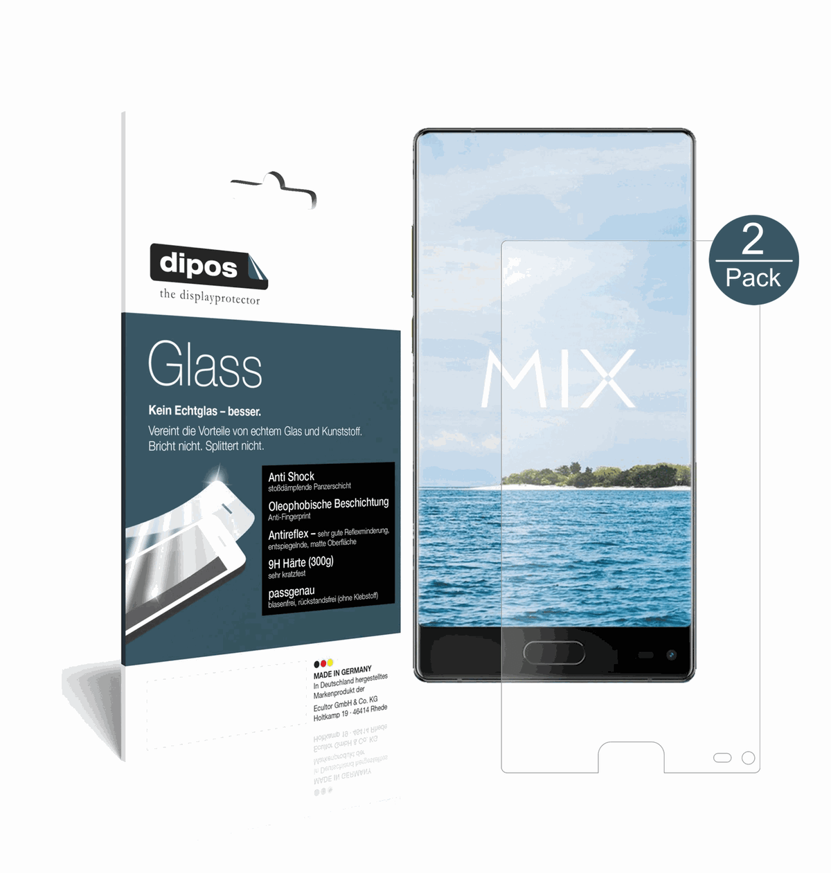 2x Screen Protector for Ulefone Mix matte Flexible Glass 9H dipos