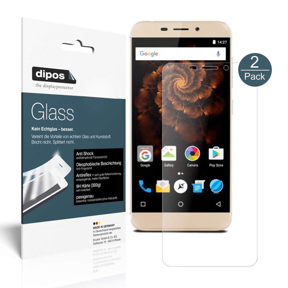 dipos 2x 9H Matte Screen Protector for Allview X4 Soul Mini