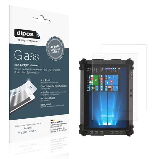 Matte Displayschutzfolie von dipos passend für aaroniarugged tablet a1, 9H kratzfest und blasenfrei montiert