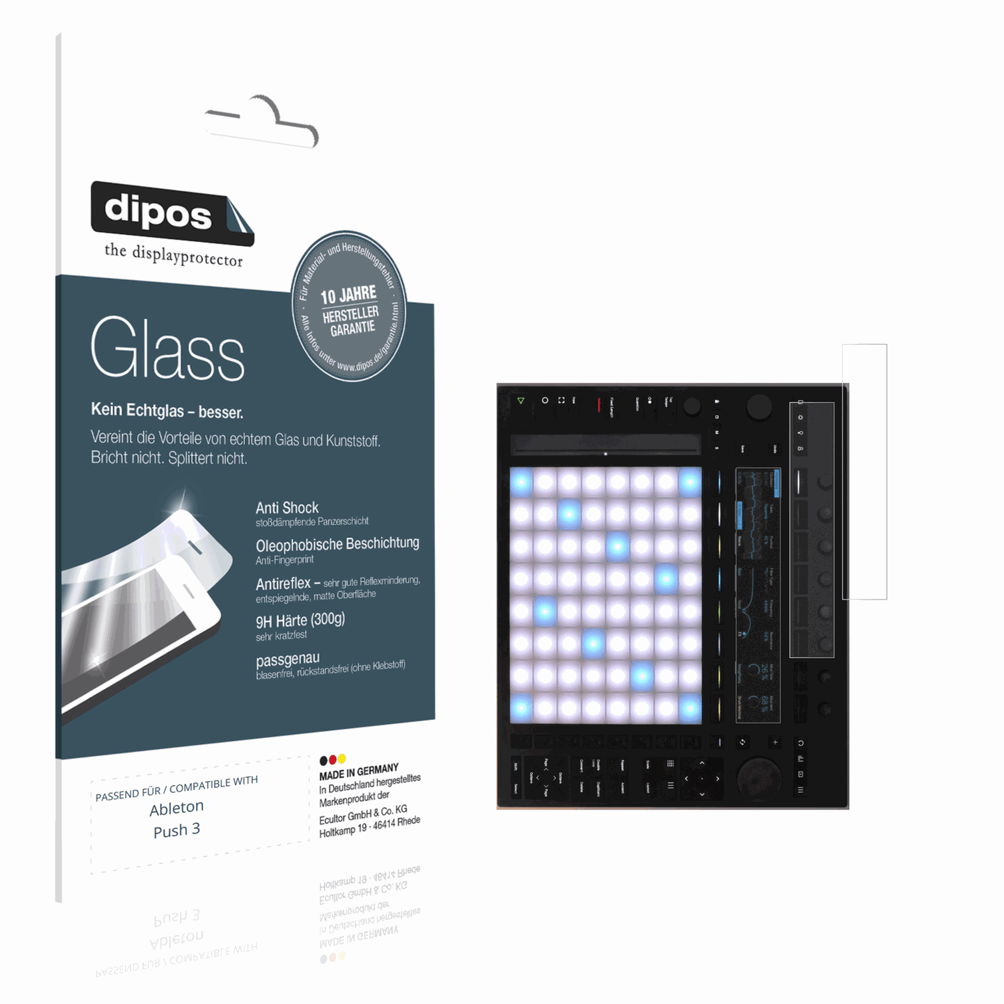 2x Screen Protector for Ableton Push 3 matte Flexible Glass 9H dipos