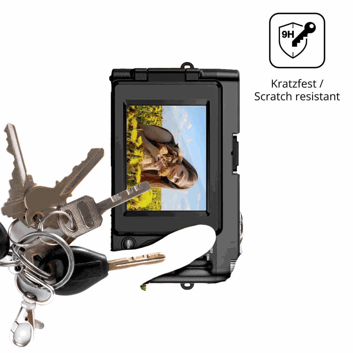 dipos Displayschutz für Aboobu Digitalkamera 4K 48MP 3 Zoll, transparente Oberfläche, perfekte Passform auch für die Rundungen