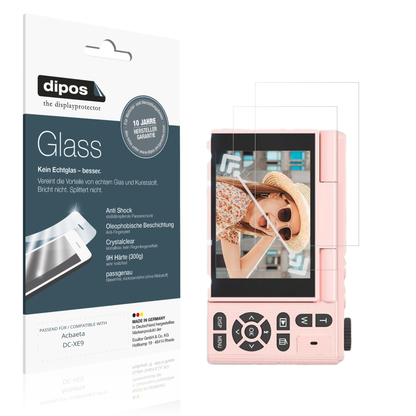 Klare Displayschutzfolie von dipos passend für Acbaeta DC-XE9, 9H kratzfest und blasenfrei montiert