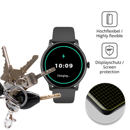dipos Displayschutz für AcclaFit D2 1.38 Zoll, transparente Oberfläche, geringe Dicke und perfekte Passform