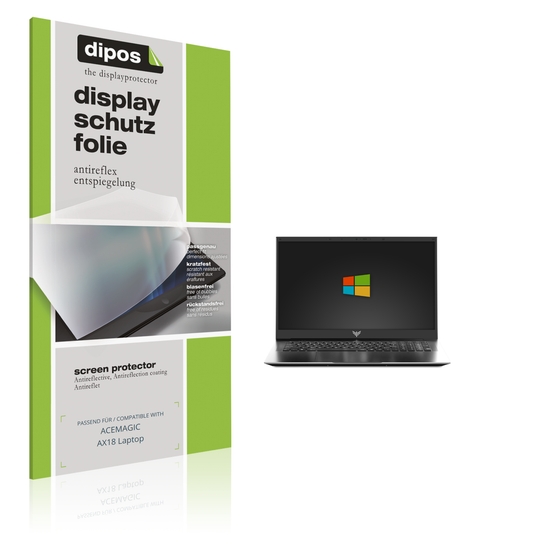 Matte Displayschutzfolie von dipos passend für acemagicax18 laptop, präziser Zuschnitt und blasenfrei montiert