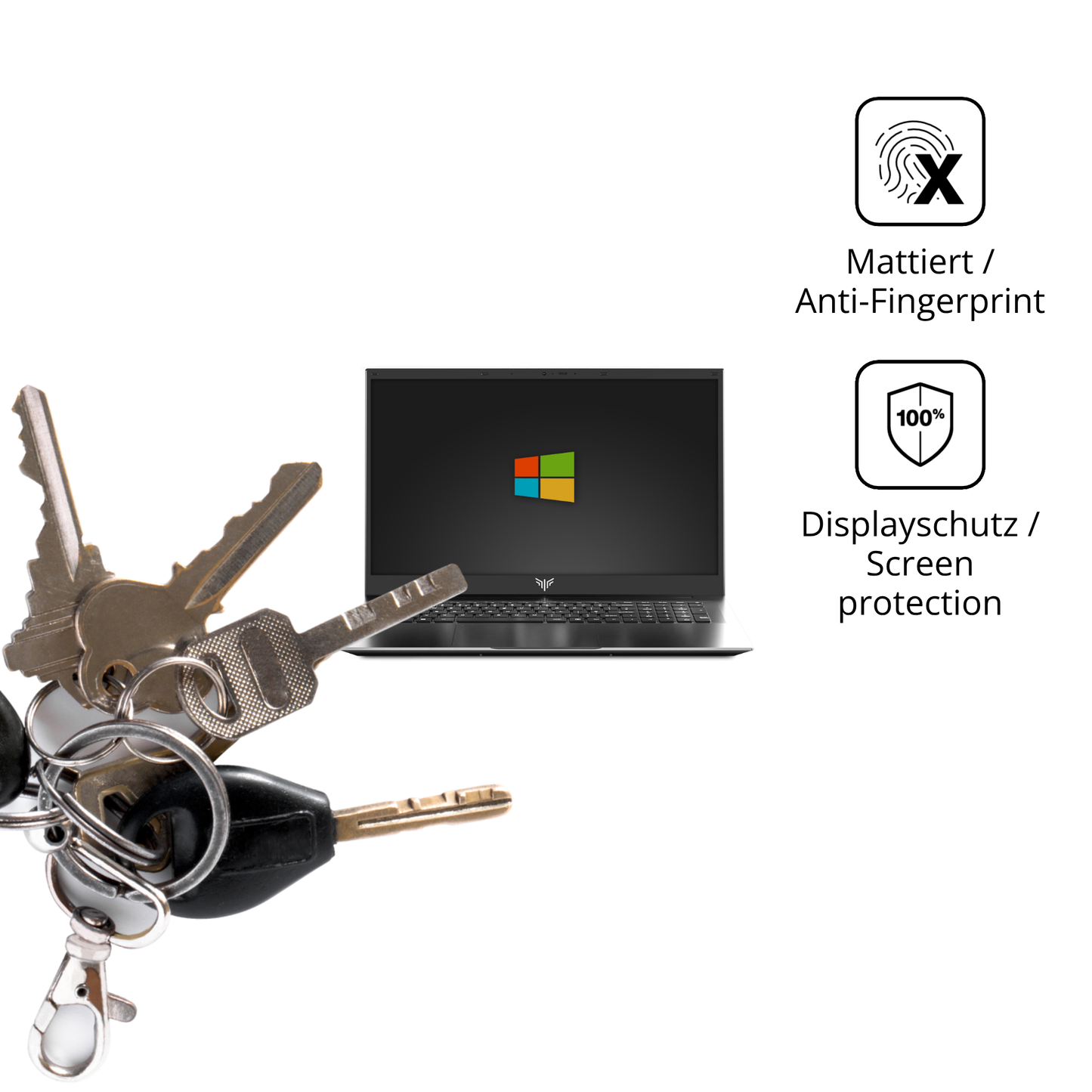 dipos Displayschutz für acemagicax18 laptop, mattierte Oberfläche, Blickschutzfilter und perfekter Passform