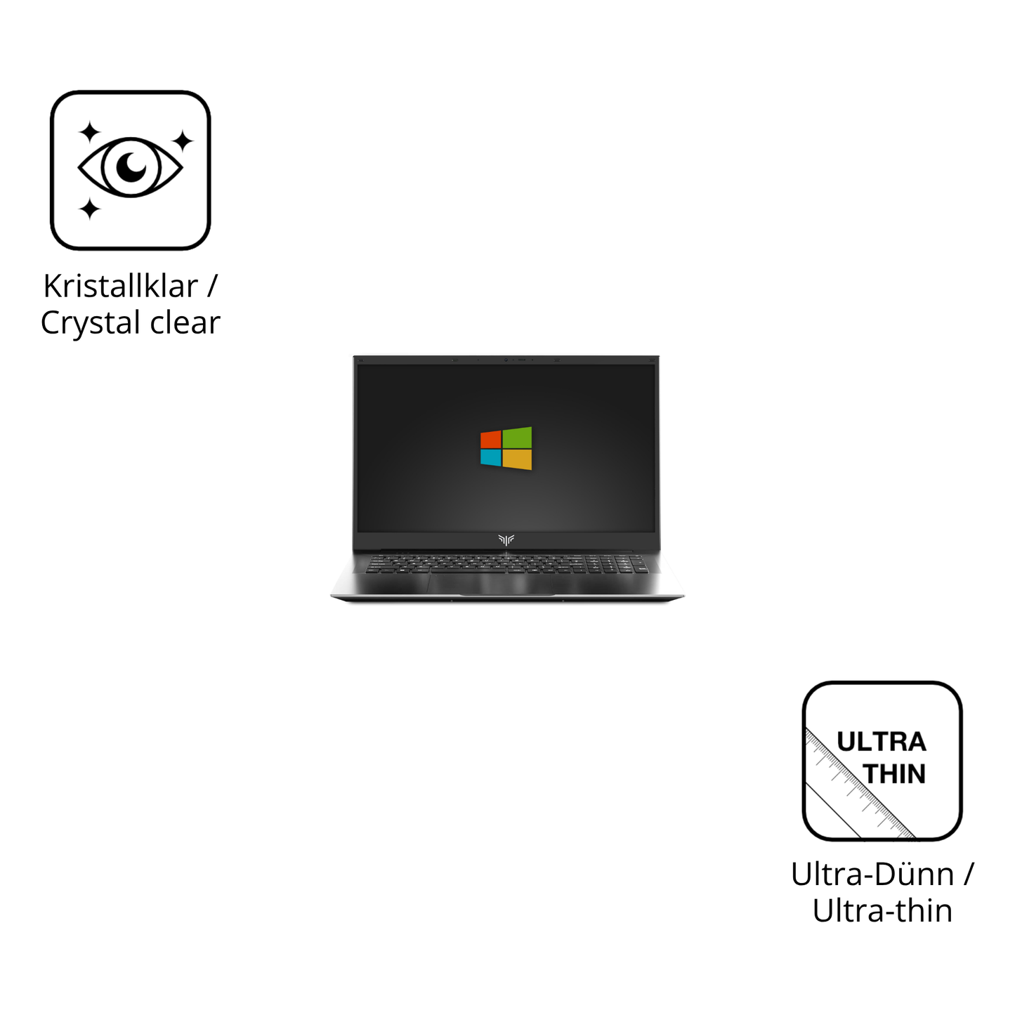 Dünne und klare Folie passend zugeschnitten für acemagicax18 laptop