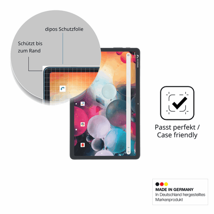 Schutzglasfolie mit optimaler Passform, zur Verwendung mit Hüllen geeignet