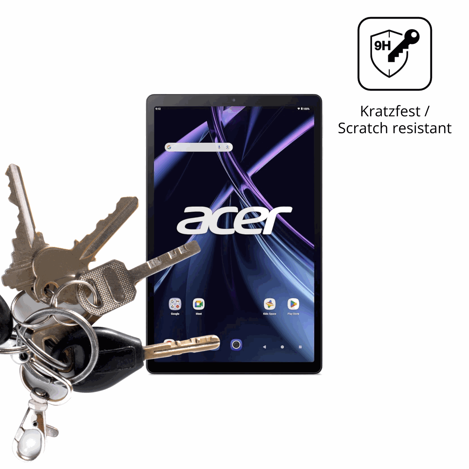 dipos Displayschutz für Acer Iconia Tab A11, transparente Oberfläche, perfekte Passform auch für die Rundungen
