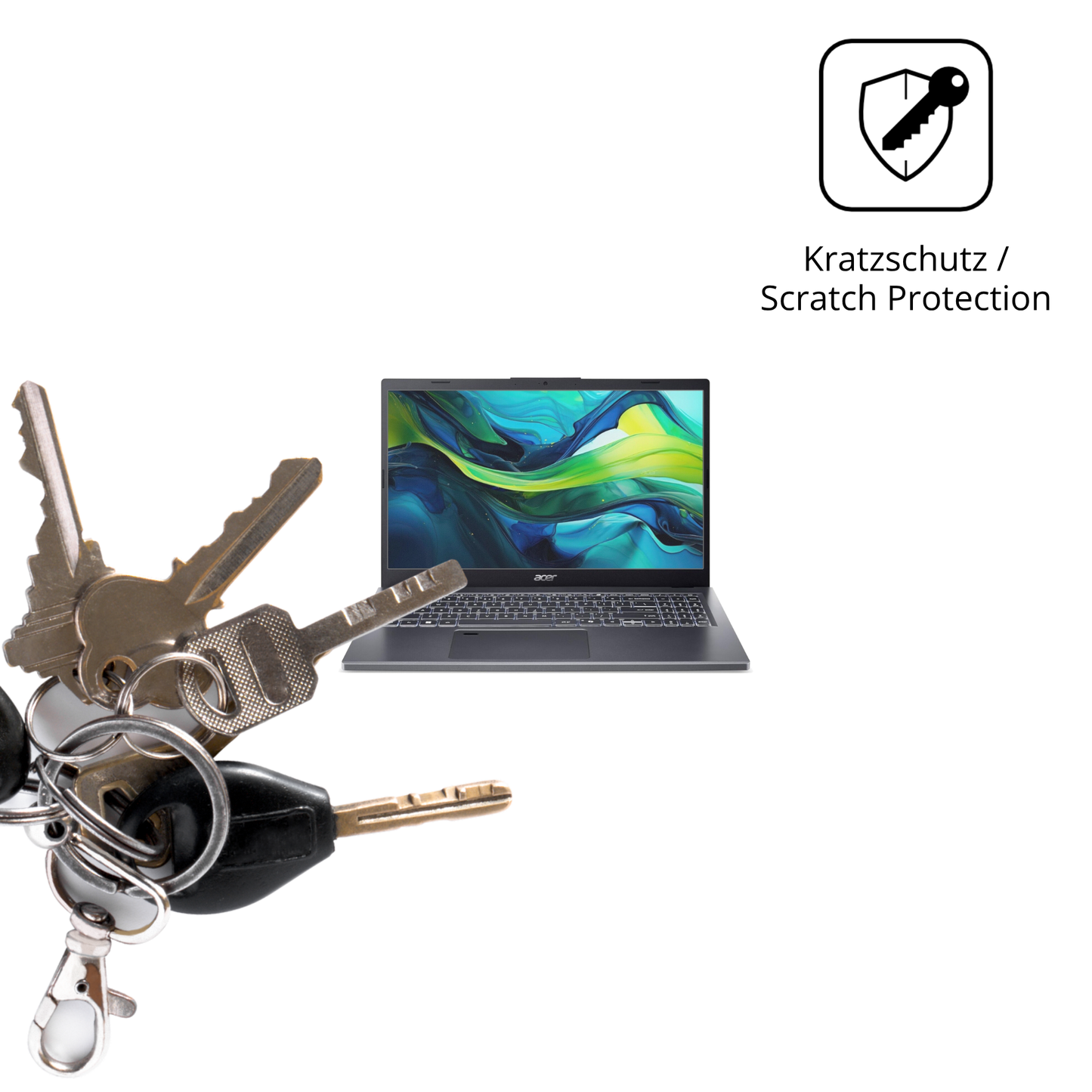 Schutz gegen Kratzer auf dem aceraspire a15-51 Glas durch Schlüssel oder Ähnliches