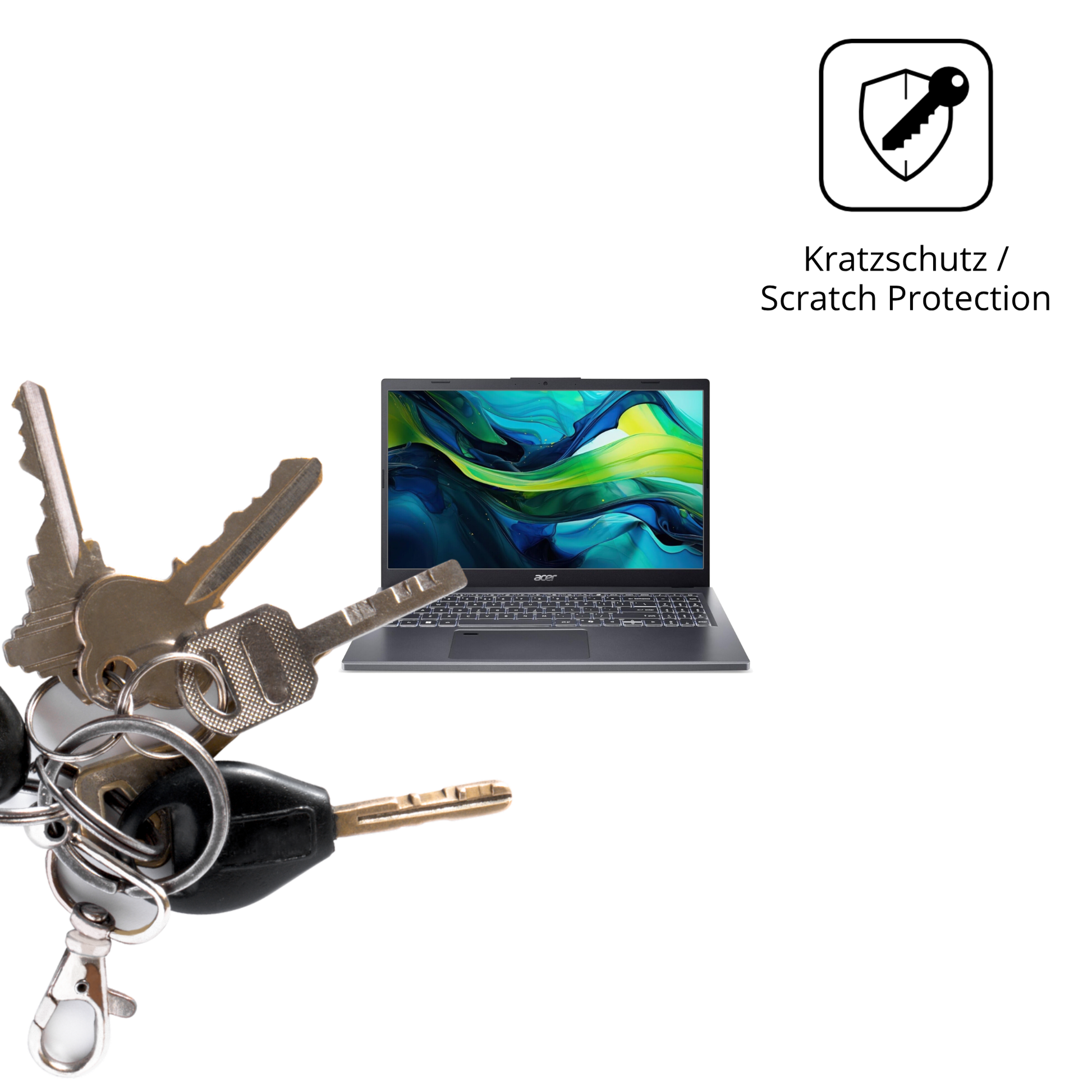 Schutz gegen Kratzer auf dem aceraspire a15-51 Glas durch Schlüssel oder Ähnliches