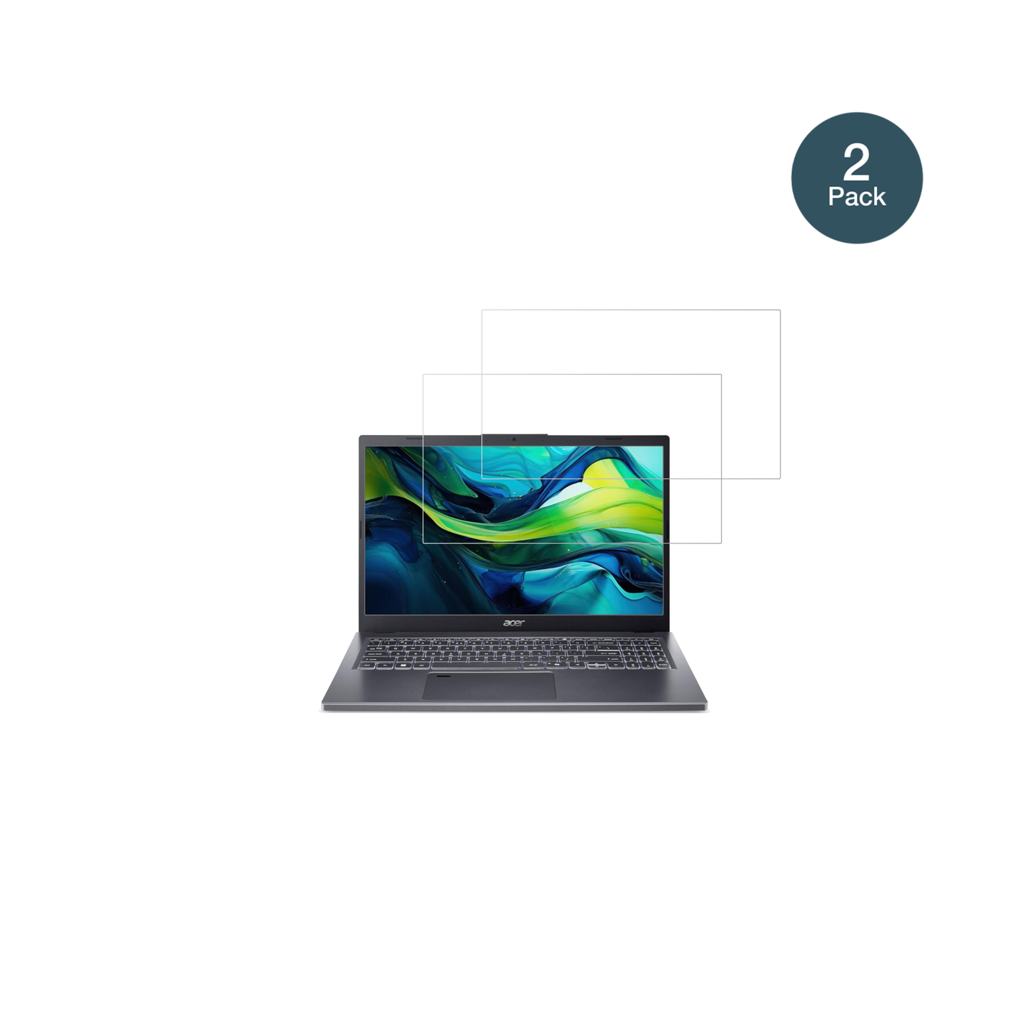 aceraspire a15-51 mit aufgebrachter dipos Flex Schutzfolie, glasklare Darstellung ohne Einschränkungen