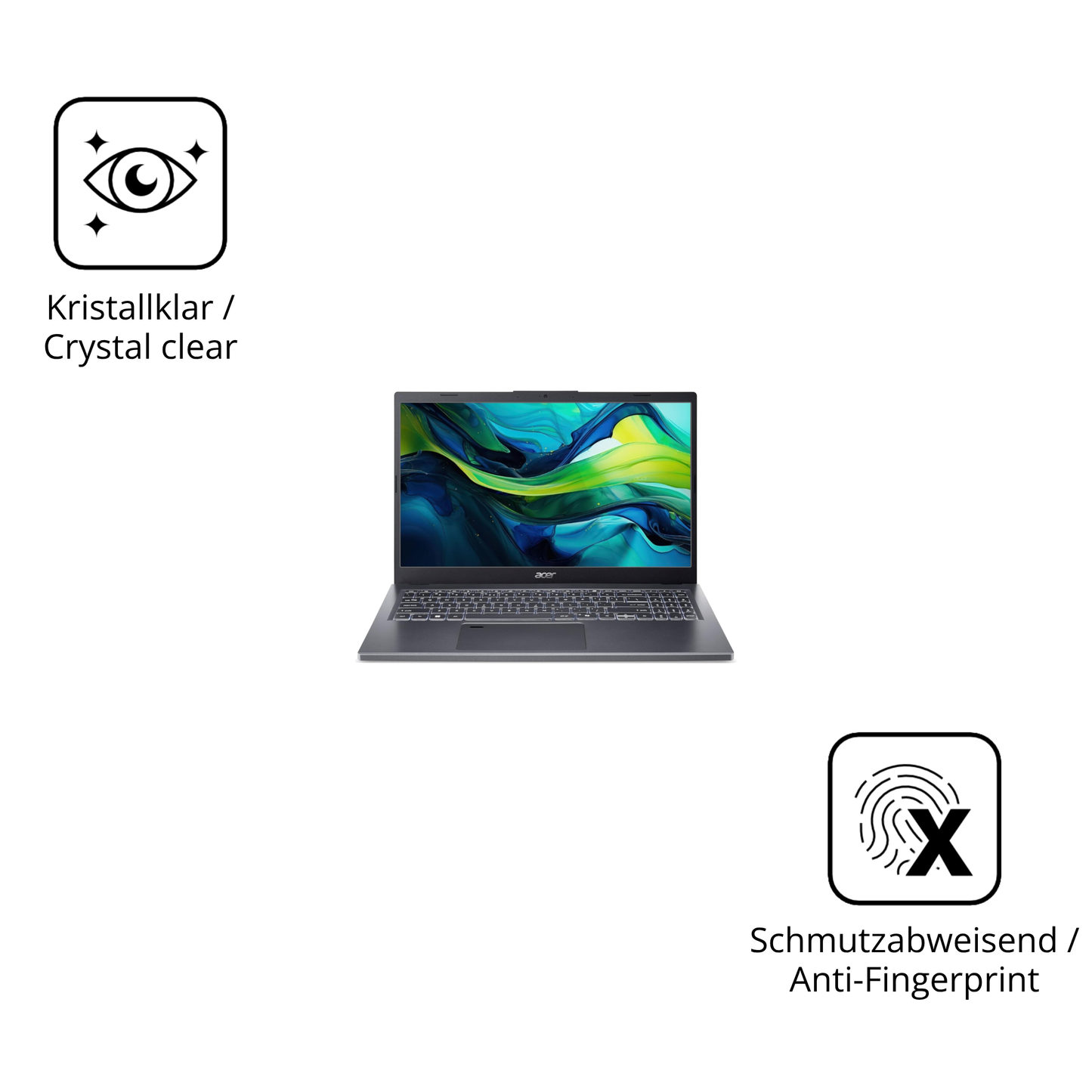 Flexible TPU-Folie passend zugeschnitten für aceraspire a15-51, vollständige Abdeckung