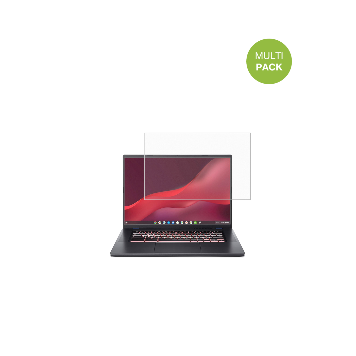 acerChromebook Plus 516 mit aufgebrachter dipos Displayschutzfolie, die lästige Fingerabdrücke minimiert