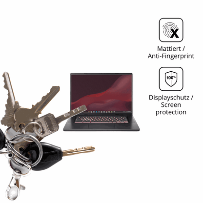 dipos Displayschutz für acer Chromebook Plus 516, mattierte Oberfläche, Blickschutzfilter und perfekter Passform