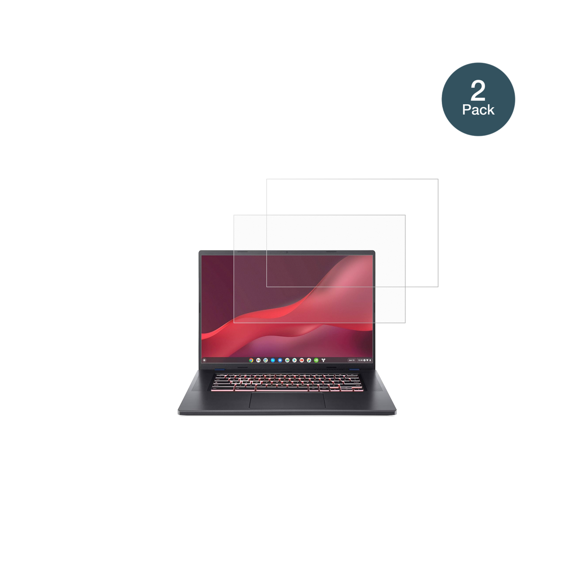 acerChromebook Plus 516 mit aufgebrachter dipos Panzerfolie, die lästige Fingerabdrücke minimiert