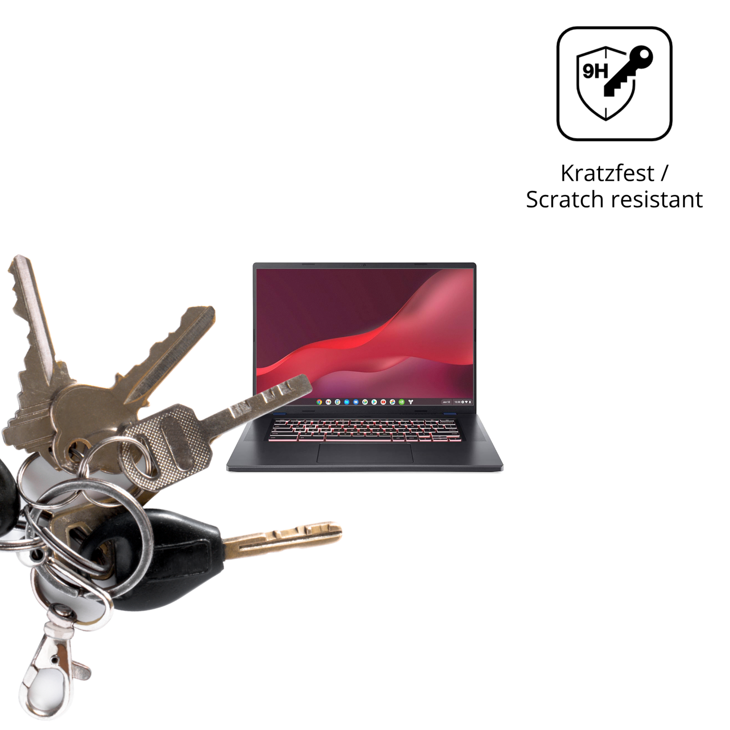 dipos Displayschutz für acer Chromebook Plus 516, mattierte Oberfläche, robuste Festigkeit und perfekte Passform