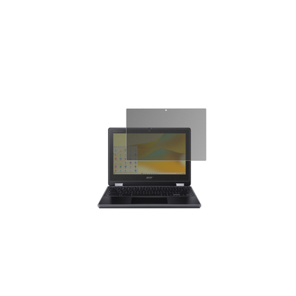 AcerChromebook Spin 511 mit aufgebrachtem dipos Displayschutz, der seitliche Einblicke blockiert