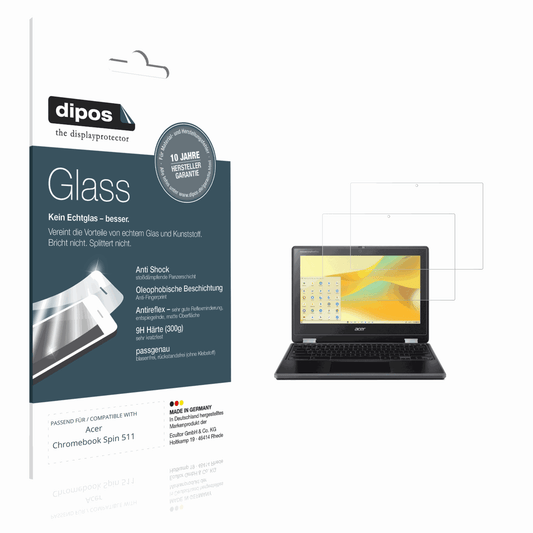 Matte Displayschutzfolie von dipos passend für Acer Chromebook Spin 511, 9H kratzfest und blasenfrei montiert