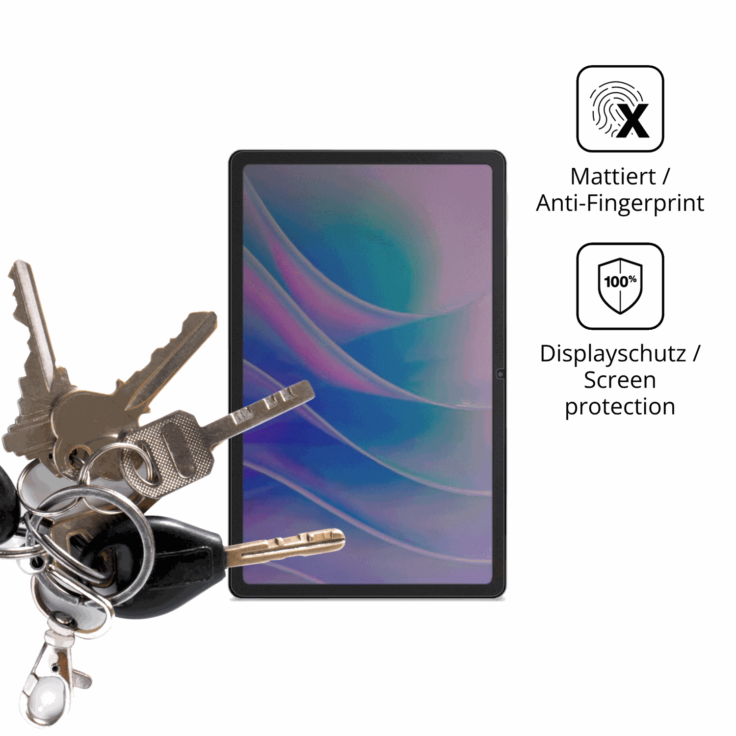 dipos Displayschutz für Acer Iconia A12, mattierte Oberfläche, Blickschutzfilter und perfekter Passform