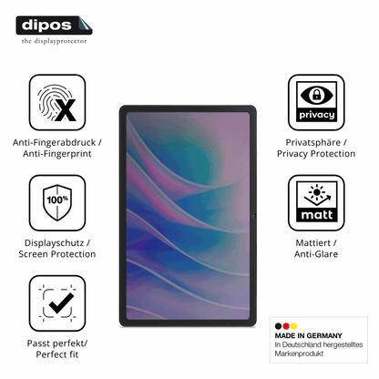 Privatsphäre-Schutz durch Sichtschutz-Folie passend zugeschnitten für Acer Iconia A12