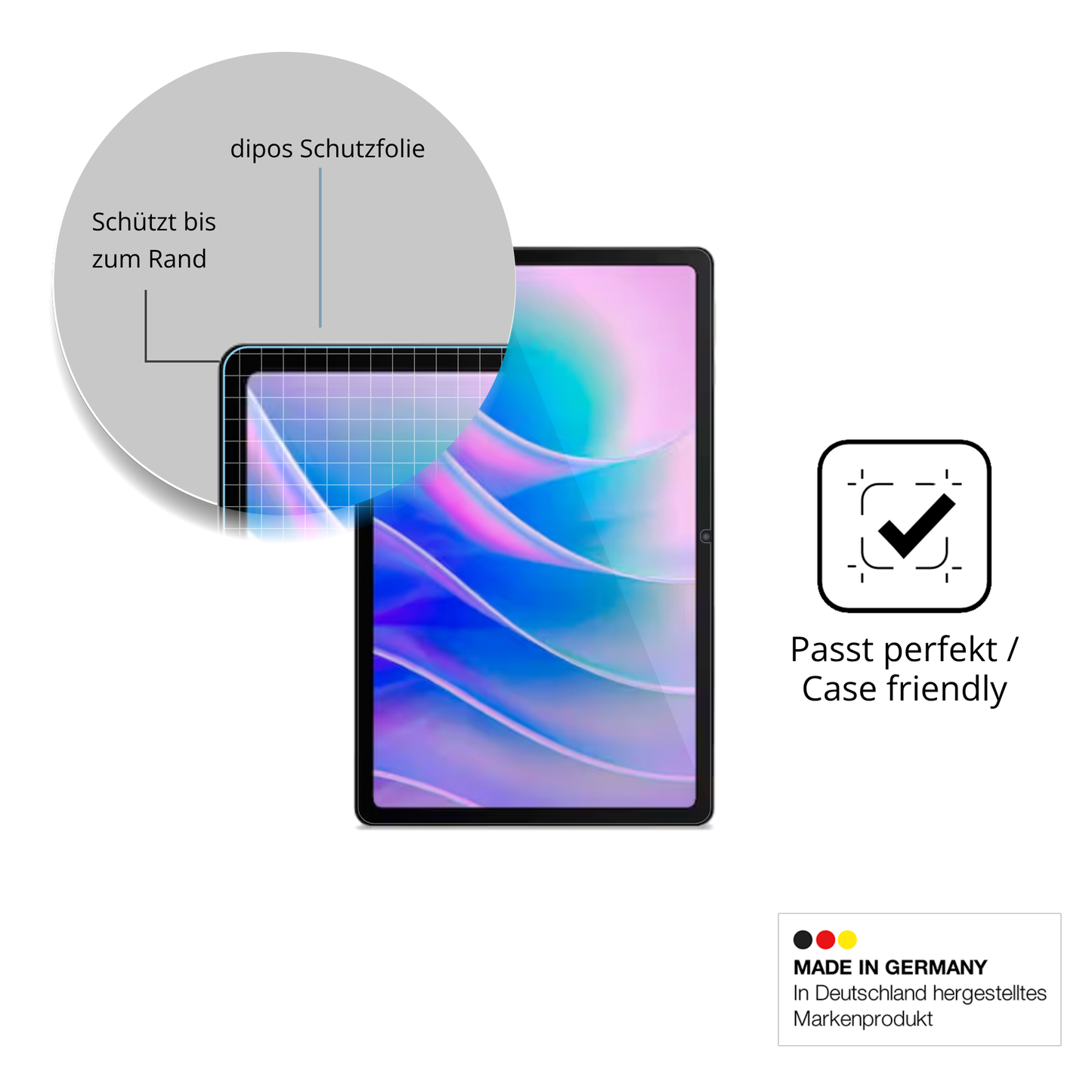 Besonders flexibler Displayschutz mit Anti-Shock-Schicht im Materialmix