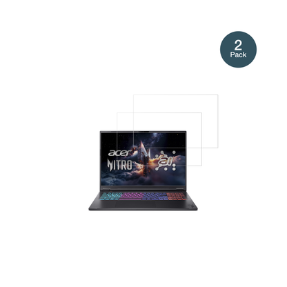 acerNitro 18 AI AN18-61-R968 mit aufgebrachter dipos Flex Schutzfolie, glasklare Darstellung ohne Einschränkungen